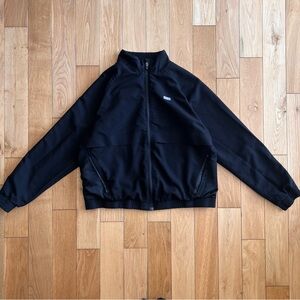 Figs Women’s Sydney Scrub Full Zip Jacket Black Technical Nurse Size Medium